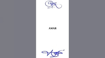 AMAR SUBSCRIBE and COMMENT YOUR NAME #signdhirendra #signature #creation #two #types
