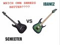 BATTLE OF THE SHRED! Schecter C1 vs Ibanez Iron Label! Which is the better metal lead guitar??