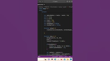 3D Sphere Snake Animation in P5.JS | canvas #shorts #viral #canvas #html