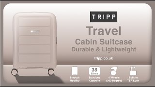 Tripp Travel Dusky Pink Cabin Suitcase 360 View Premium & Durable Carry-On