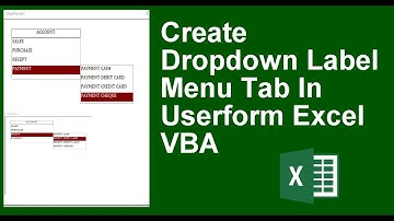Create Dropdown Menu Tab In Userform Excel VBA