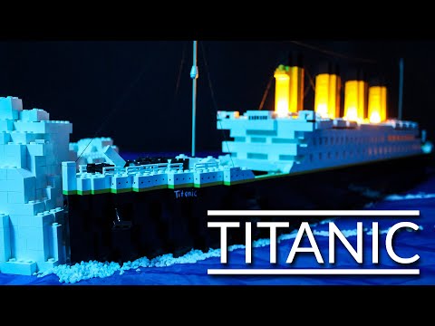 Sinking LEGO Titanic [7 foot model]. 