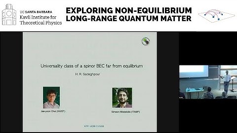 Universality class of a spinor BEC far from equilibrium ▸ Hossein Sadeghpour (ITAMP)