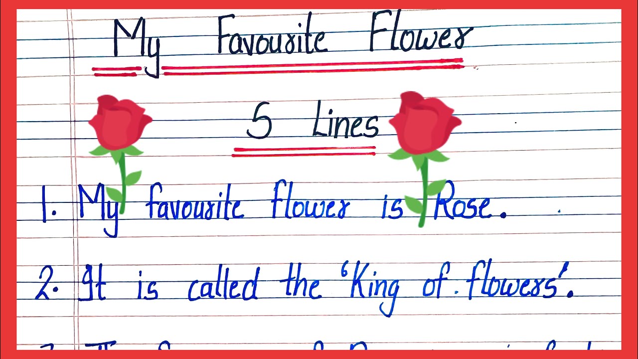 5 lines on My Favourite Flower🌹 | My favourite flower 🌹 short essay | rose is my favourite flower