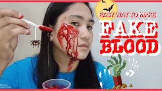 D.I.Y How To Make the Quick Easy FAKE BLOOD (3 Ingredients) l Euanne Hyuna