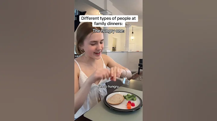 The different types of people at family dinners #pov #relatable #comedy #skit