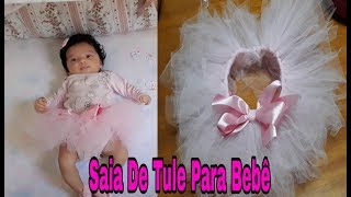 DIY - Saia de tule para Bebê - Simples - YouTube