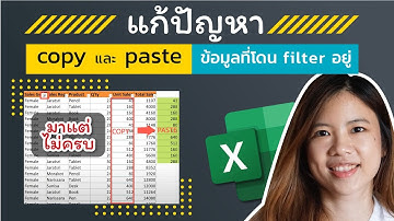 สอนเรื่องการ copy ข้อมูลที่โดน filter บน Excel