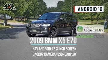 INAV 12.3" Android Screen 2009 BMW X5 Navigation backup camera Apple CarPlay Android Auto