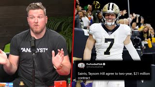Pat McAfee Reacts To Taysom Hill's HUGE New Contract