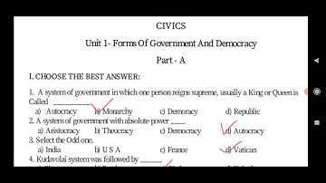 9th EM - Social Science | Civics | Assignment - 2 |