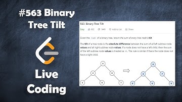 Binary Tree Tilt | Live Coding with Explanation | Leetcode #563