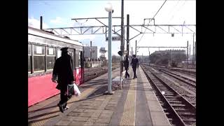 【銚子電鉄】JR銚子駅 銚子電鉄ホーム発車風景（発車ベル）