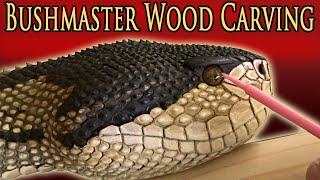 Carving a Black Headed Bushmaster