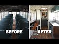 8 Month Build TIME LAPSE School Bus to Tiny House | Start to Finish | Amateur Couple