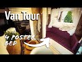 Van tour  four poster bed you wont believe this  mwb mercedes sprinter