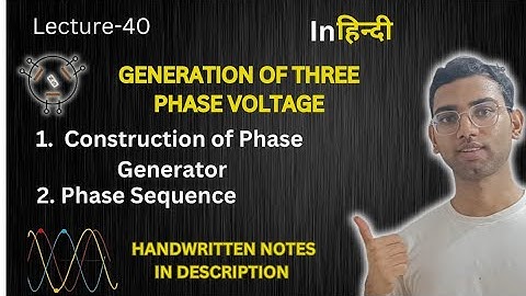 Generation of Three Phase Voltage | Phase Sequence || Basic Electrical Engineering