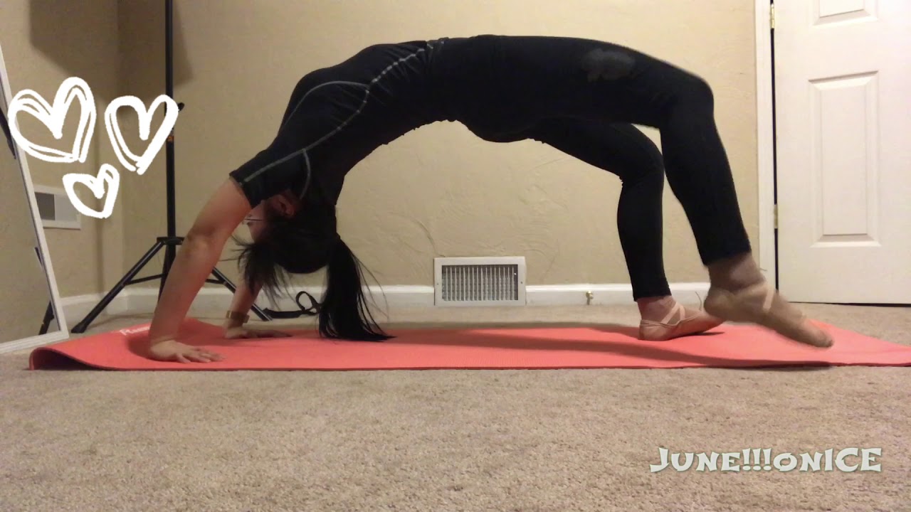 Back stretching/back bridge progress - YouTube