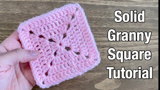 Simple and easy solid granny square/ beginner friendly granny square