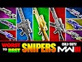 Modern warfare 3 sniper rifles ranked worst to best including mw2 snipers