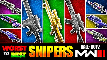 Modern Warfare 3 Sniper Rifles Ranked WORST to BEST! (including MW2 Snipers)