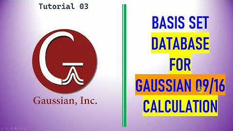 Gaussian 09 Basis Set Database