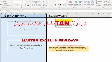 How to calculate TAN function in Excel - Become Excel Expert - TheQLGConsultants