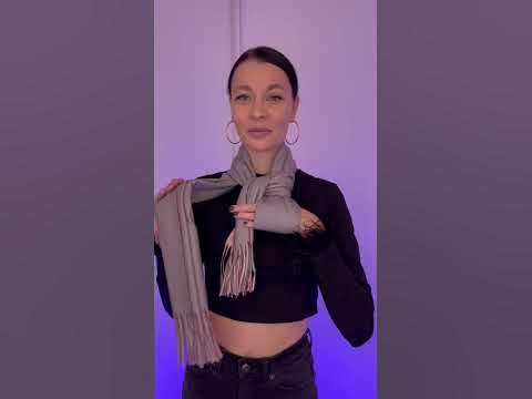 Как красиво завязать шарф на шею - YouTube