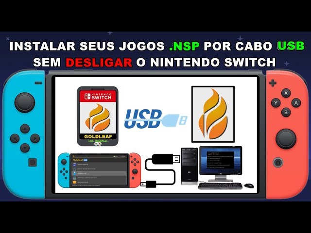 Como Instalar Jogos NSP pelo Cabo USB pelo Goldleaf Sem Desligar o Console Nintendo  Switch 