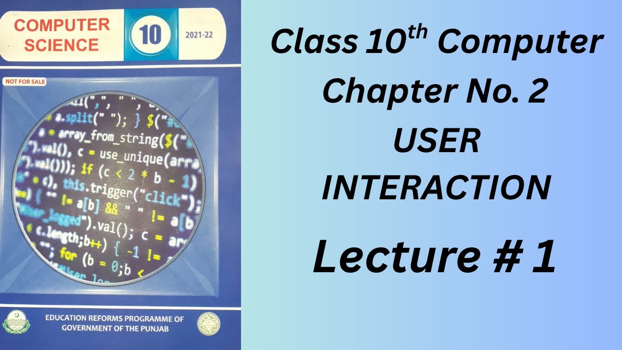 10th Class Computer Chapter # 2 Lecture #1 II - YouTube