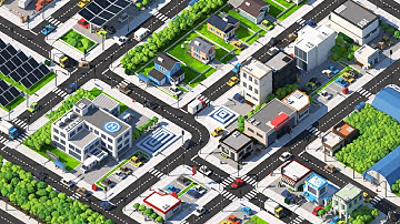 Procedural Lowpoly City in Houdini