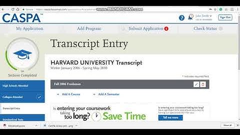 CASPA Video # 3 Entering Coursework & Grades