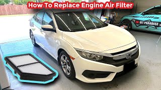 How To Replace Honda Civic Engine Air Filter 2016-2022