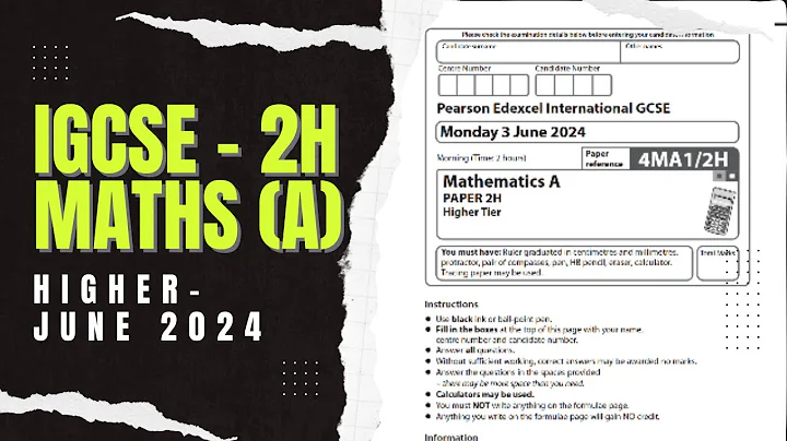 IGCSE Edexcel Maths A | Higher Paper 2 4ma1/2h | May June 2024 |Walkthrough