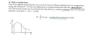 Calculus II sect 6.4 - Work