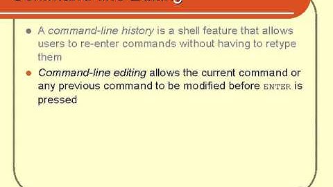 VTC Player   Unix Shell Fundamentals, Command line Editing