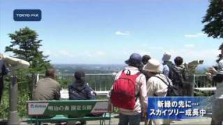 新緑の先に...スカイツリー成長中