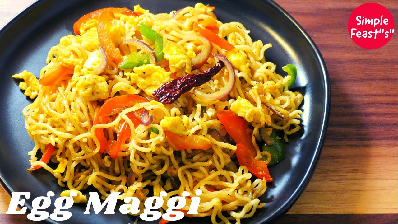 Egg Maggi Recipe Maggi Masala Noodles Egg Maggi Noodles with Vegetables Easy Ramen YouTube