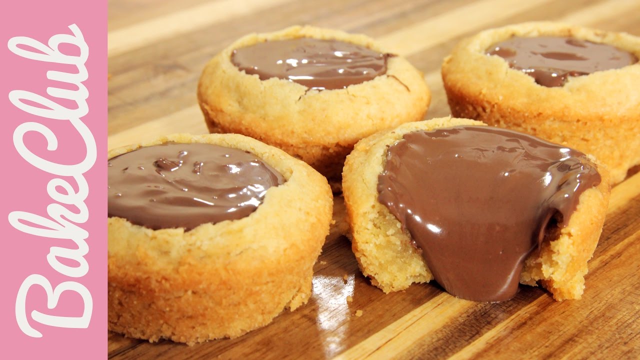 Nutella Cookie Cups Bakeclub Youtube 