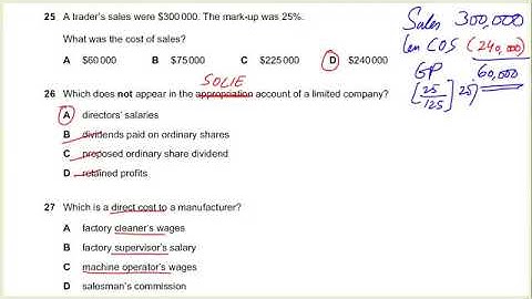 Manufacturing Accounts - MCQ - Q27