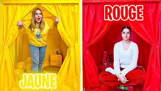 24 HEURES DANS UNE CABANE D'UNE SEULE COULEUR !