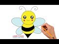 How to draw a cute honey bee step by step easy for kids