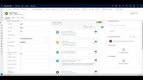 Activity Timeline for Dynamics 365 CRM