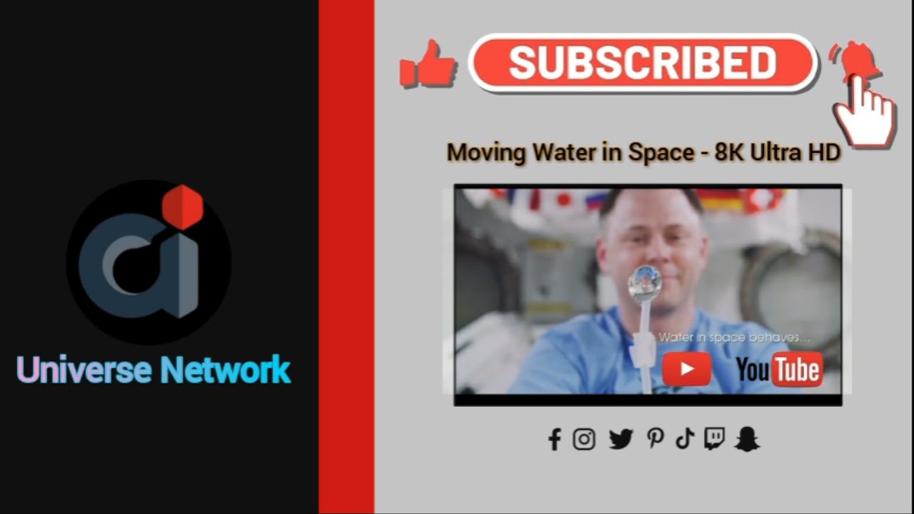 Moving Water in Space 8K Ultra HD - YouTube