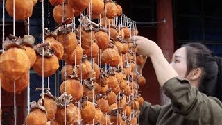 Western Yunnan autumn: glistening yellow dried persimmon