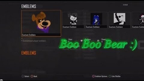 Black Ops 2 Emblem Tutorial -Boo Boo Bear(Yogi)!!