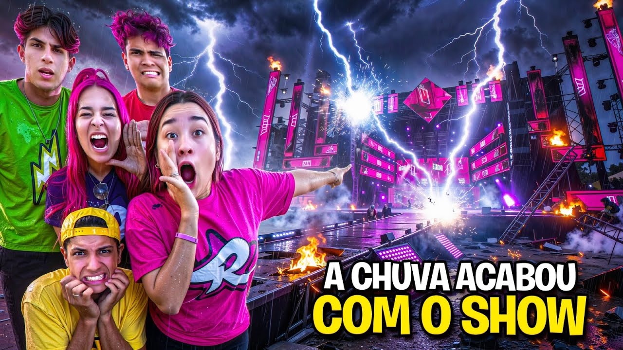 UMA TEMPESTADE ACABOU COM NOSSO SHOW *Pegou fogo ? 