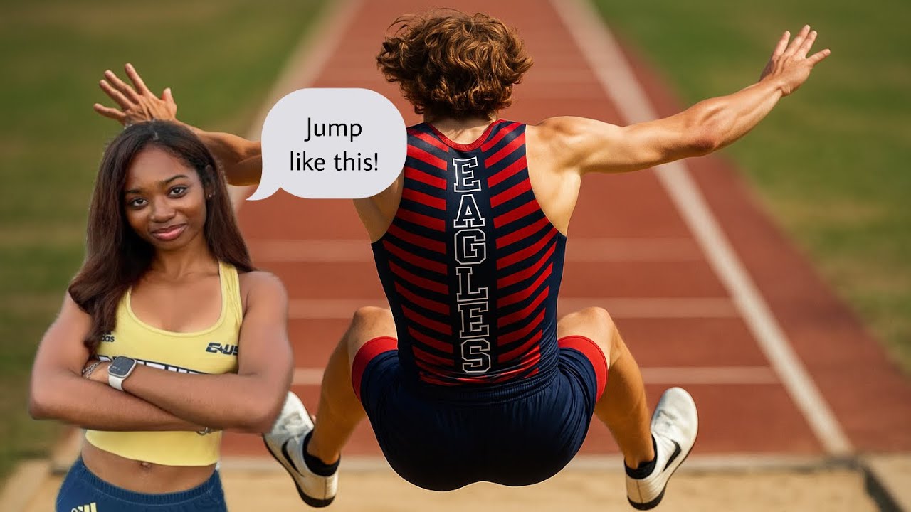 D1 JUMPER Teaches Me How To Long Jump!