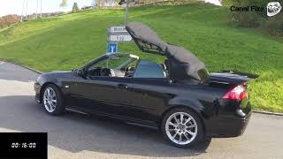 Saab 9-3 Convertible Soft Roof Top Opening Operation screenshot 2