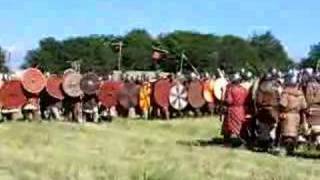 Fight of russian vikings VI. Historical reenactment. Секира